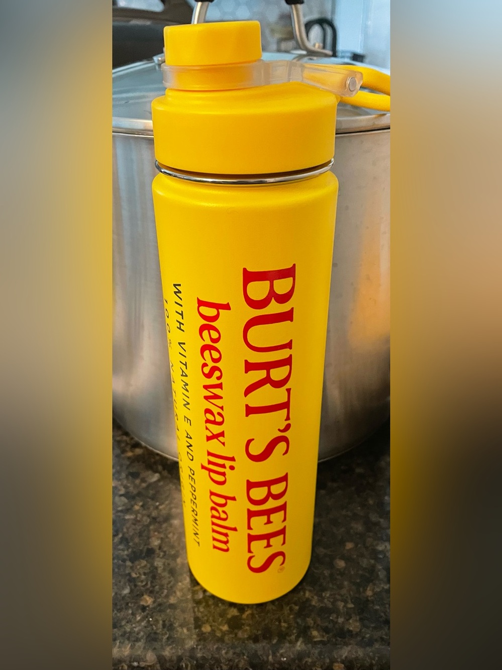 Burt’s Bees water bottle, stainless steel, 24.9oz, never used-brand new.